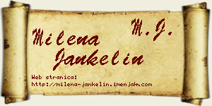 Milena Jankelin vizit kartica